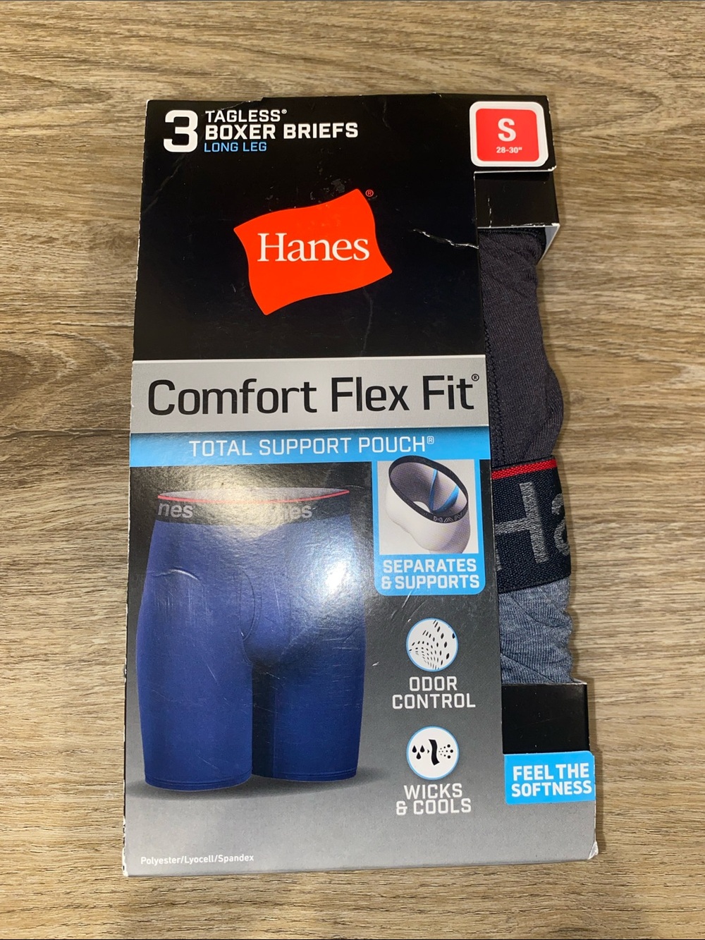 Hanes Men's Comfort Flex Fit Boxer Briefs - Navy (3-Pack)